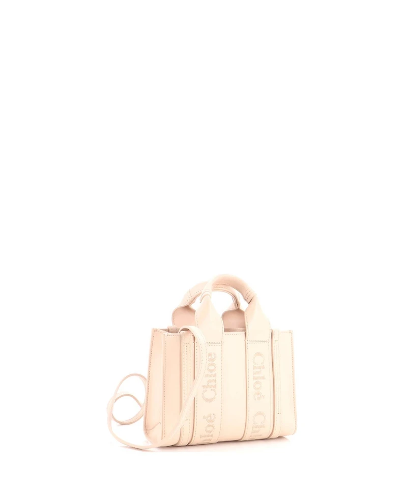 Pre-Owned Chloe Mini Woody Convertible Tote Leather