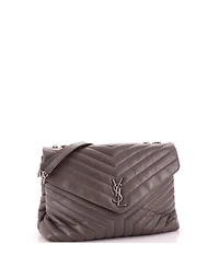 Pre-Owned Saint Laurent Large Loulou Shoulder Bag Matelasse Chevron Leather