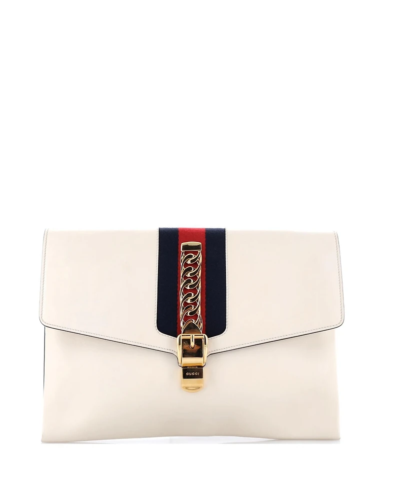 Pre-Owned Gucci Maxi Sylvie Clutch Leather