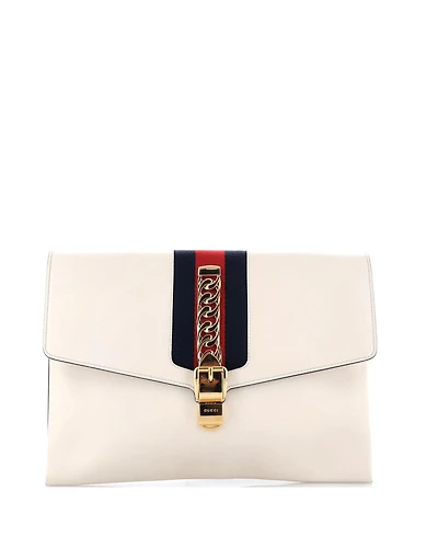 Pre-Owned Gucci Maxi Sylvie Clutch Leather