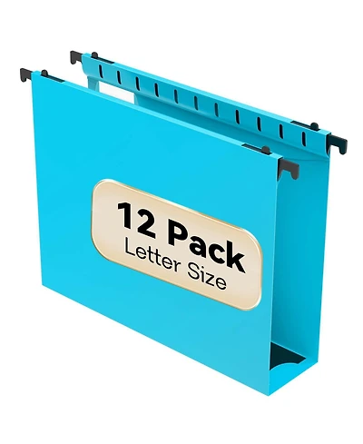 Danrong 12 Pack Plastic Hanging File Folders 2 Inch Expansion Heavy Duty Organizer