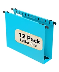Danrong 12 Pack Plastic Hanging File Folders 2 Inch Expansion Heavy Duty Organizer