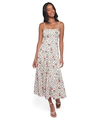 Petal and Pup Women's Botanique Floral-Print A-Line Square Neck Midi Dress