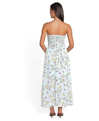 Petal and Pup Women's Marta Strapless Floral A-Line Midi Dress