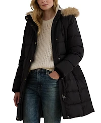 Lauren Ralph Women's Hooded Down Channel-Quilted Coat, Created for Macy's