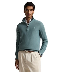 Polo Ralph Lauren Men's Mesh-Knit Cotton Quarter-Zip Sweater