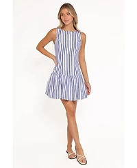 Petal and Pup Women's Marella Ruffle Stripe-Print Mini Dress