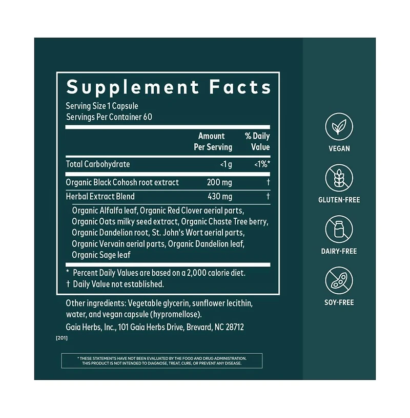 Gaia Herbs Menopause Support Daytime - Helps Maintain Healthy Hormone Balance and Well-Being for Women