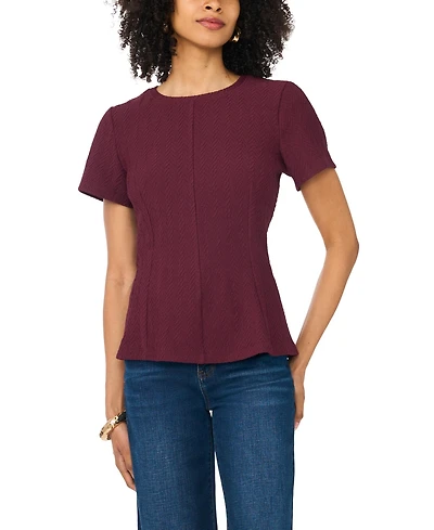 Vince Camuto Women's Crewneck Peplum T-Shirt