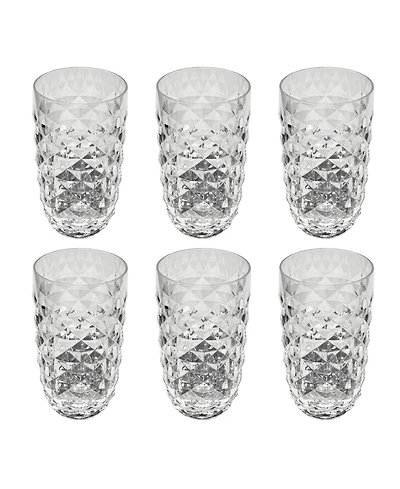 Abode Homewares Diamond Cut Acrylic Drinking Glasses