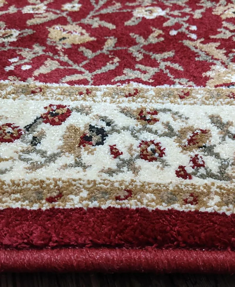 Closeout!! Km Home Pesaro Floral Red 3'3" x 4'11" Area Rug