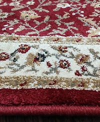 Closeout!! Km Home Pesaro Floral Red 3'3" x 4'11" Area Rug