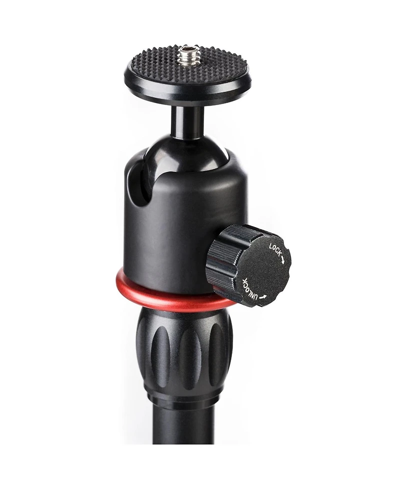 Movo Universal Mini Camera Tripod with Extendable Pole (Mv-T1) Adjustable Head, Heavy-Duty Aluminum Travel Stand for Dslr, Mirrorless, GoPro