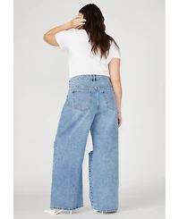 Eloquii Women's The Yvette Rigid Wide Leg Jean
