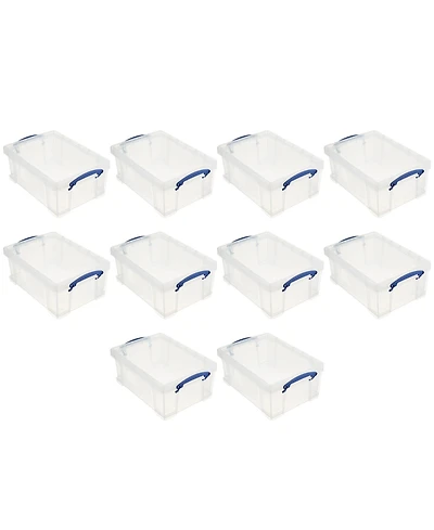 Really Useful Box 9L Storage Container w/ Snap Lid and Clip Lock Handle (10 Pack)