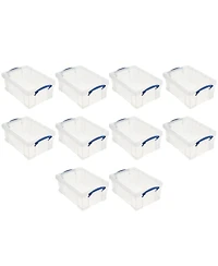 Really Useful Box 9L Storage Container w/ Snap Lid and Clip Lock Handle (10 Pack)