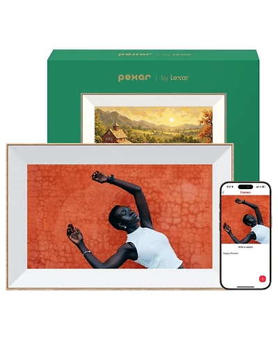 Pexar Starlight 15.6" Fhd Digital Photo Frame by Lexar, Large Anti-Glare Touch, 64GB Storage, Share Photos/Videos via App, Ideal for Gifts