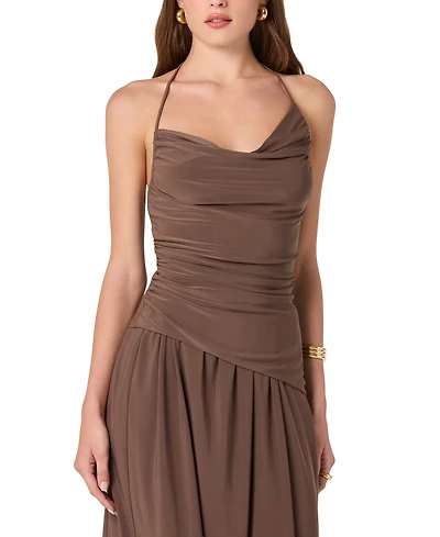 Astr the Label Women's Asymmetric Cowl Neck Top
