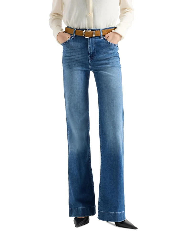 7 For All Mankind Women's Modern Dojo High-Rise Flare Jeans