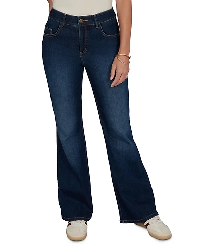 Ruby Rd. Petite Flare Mid-Rise Cotton-Blend Denim Jeans