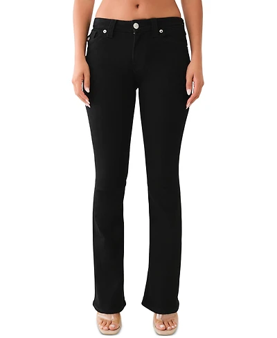 True Religion Women's Joey Mid-Rise Flare Flap Jeans