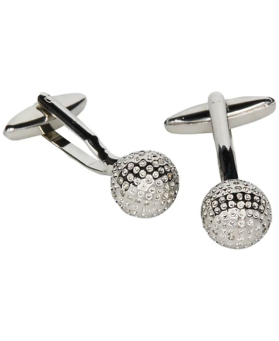 Perry Ellis Portfolio Men's Silver-Tone Golf Ball Cufflinks