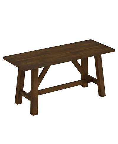 Sugift Farmhouse Wooden Entryway Dining Bench with 400 Lbs Weight Capacity