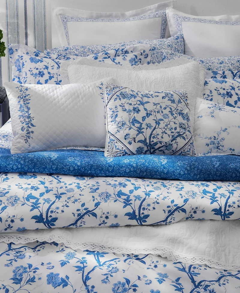 Laura Ashley Charlotte Cotton Reversible 4 Piece Comforter Set