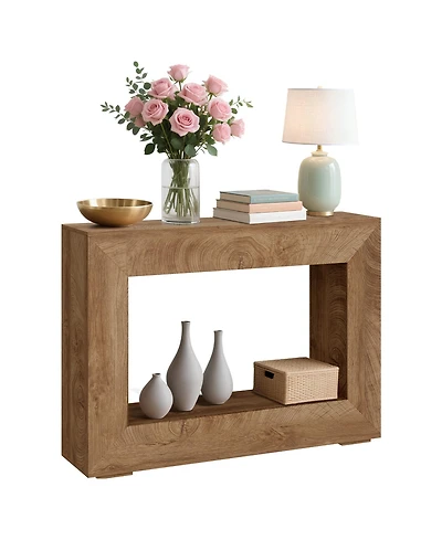 homfan 47-Inch Farmhouse Console Table with Storage Shelf, Vintage Sofa and Entryway Table for Living Room