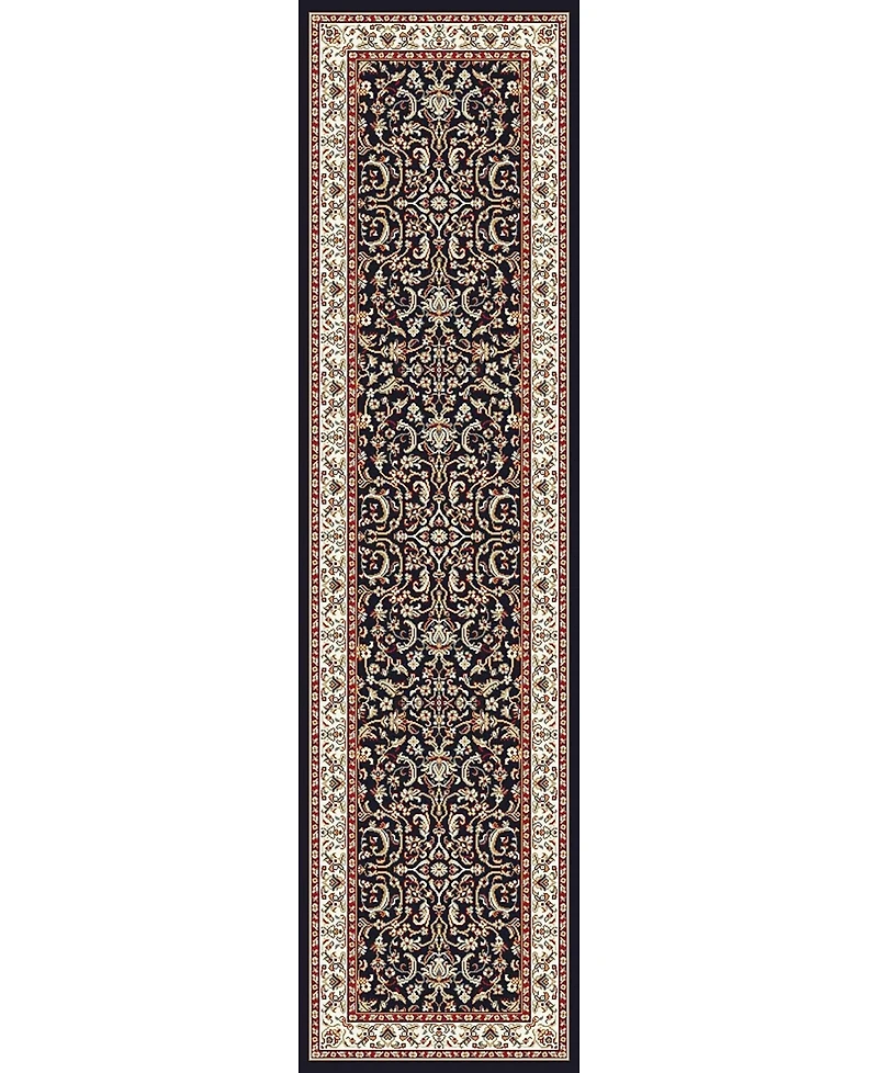 Closeout! Km Home 1318/1523/Black Navelli Black 2'2" x 8' Runner Rug