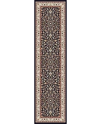 Closeout! Km Home 1318/1523/Black Navelli Black 2'2" x 8' Runner Rug