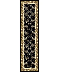 Closeout! Km Home 1427/1724/Black Navelli Black 2'2" x 8' Runner Rug