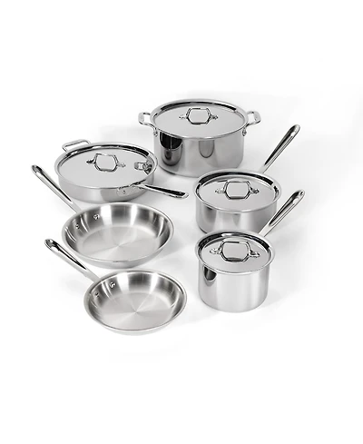 All-Clad D3 Stainless Steel Cookware Set, 10 Piece