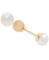 Children's Cubic Zirconia Birthstone Reversible Earrings 14k Gold