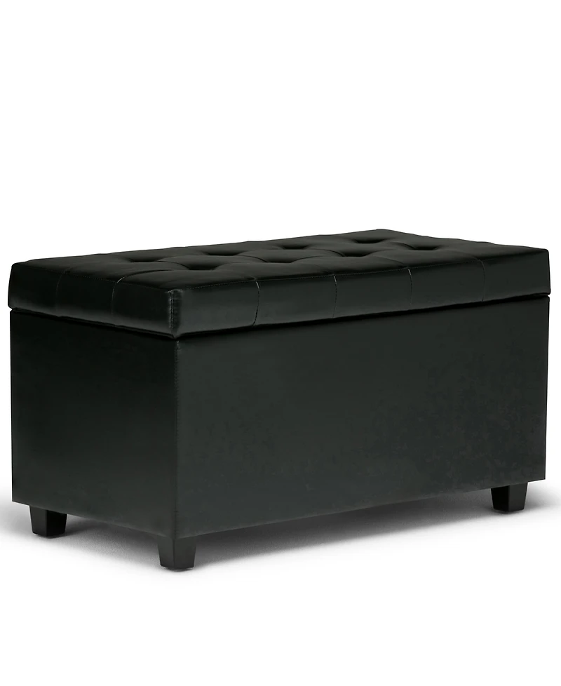Verona Faux Leather Storage Ottoman