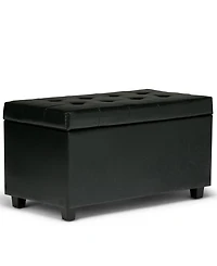 Verona Faux Leather Storage Ottoman