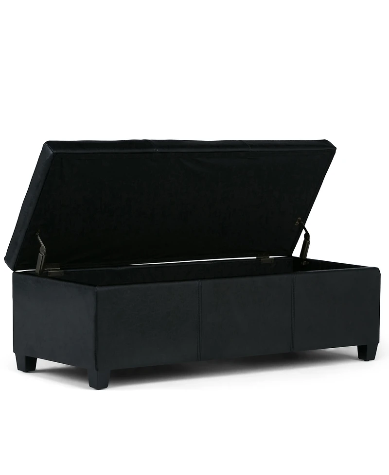 Easton Faux Leather Rectangular Storage Ottoman