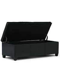 Easton Faux Leather Rectangular Storage Ottoman