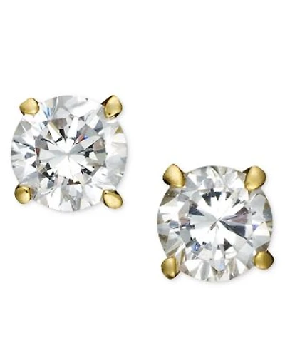 Giani Bernini 18k Gold Over Sterling Silver Earrings Cubic Zirconia Round Stud Earrings 4 8mm