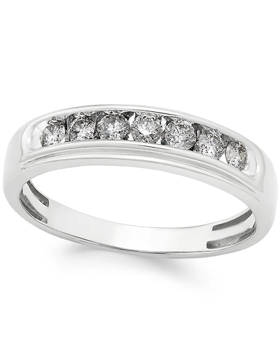 Men's Diamond Band (1/2 ct. t.w.) in 10k White Gold