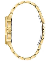 Bulova Men's Crystal Accented Gold-Tone Stainless Steel Bracelet Watch 43mm