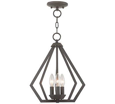 Livex Prism 3- Light Metal 14'' Pendant