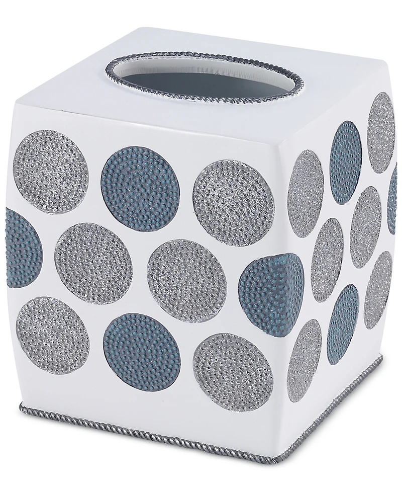 Avanti Dotted Circle Textured Resin Tissue Box Cover