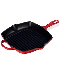 Le Creuset 10.25" Enameled Cast Iron Skillet Grill with Helper Handle