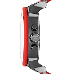 Diesel Men's Chronograph Mr. Daddy 2.0 Red Silicone Strap Watch 55x66mm DZ7370