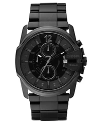 Diesel Mens Chronograph Black Ion Plated Stainless Steel Bracelet Watch 49x45mm DZ4180