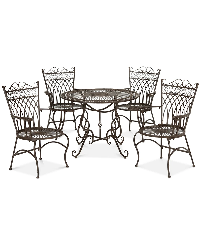 Donovan Outdoor 5-Pc. Dining Set (Dining Table & 4 Chairs)