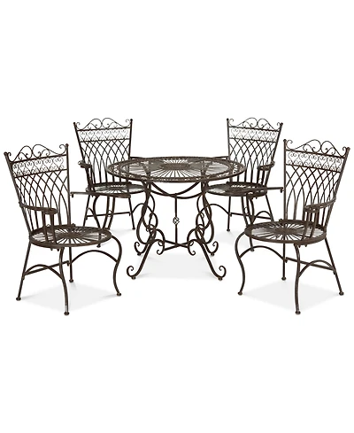 Donovan Outdoor 5-Pc. Dining Set (Dining Table & 4 Chairs)