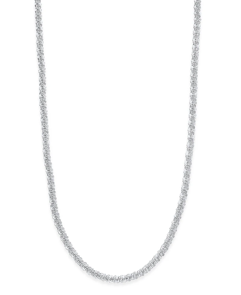 Giani Bernini 20" Sparkle Link Chain Necklace in Sterling Silver, Created for Macy's (Also in 18k Gold Over Sterling Silver)