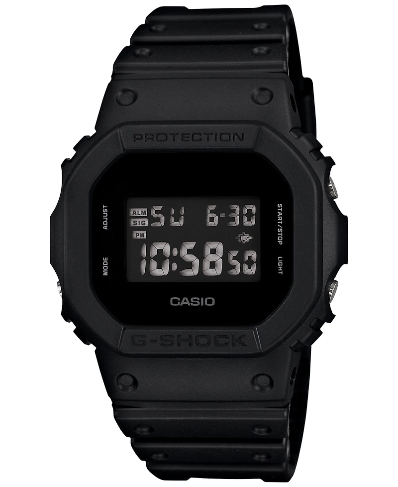 G-Shock Men's Digital Black Resin Strap Watch 43x43mm